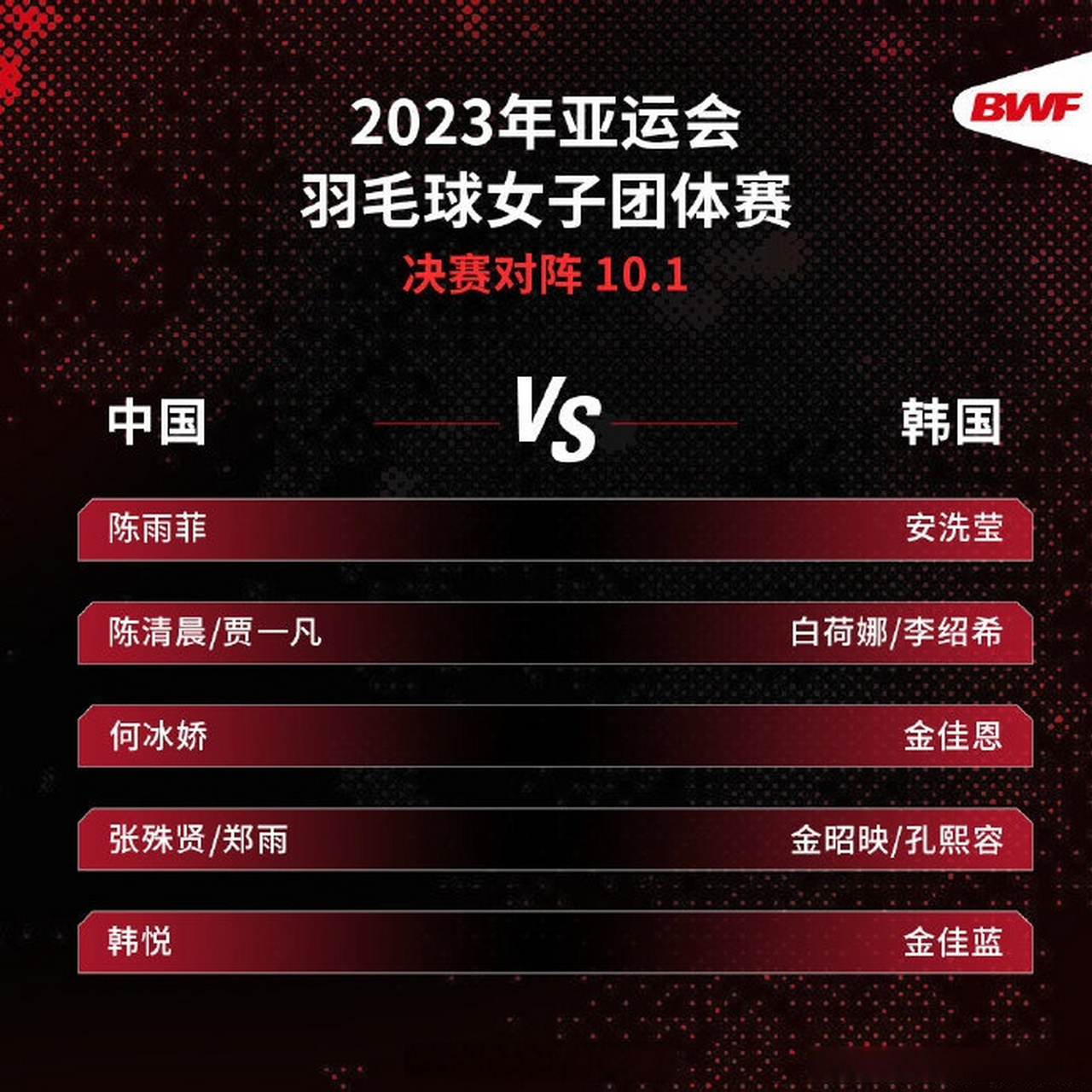 中国队完胜韩国队，陈雨菲扛起全队