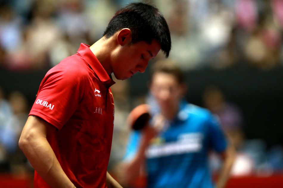 中国队逆转奥地利队，张继科点燃赛场